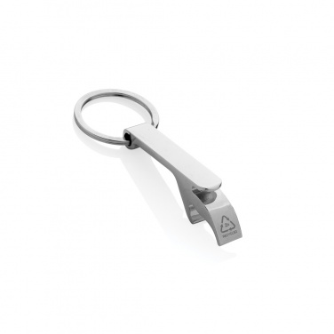 Logotrade advertising product image of: RCS recycled zinc alloy bottle opener keychain