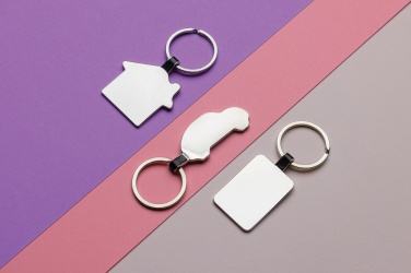 Logo trade advertising products picture of: RCS recycled zinc alloy house keyring