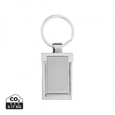 Logo trade promotional products image of: RSC recycled zinc alloy phone stand keychain