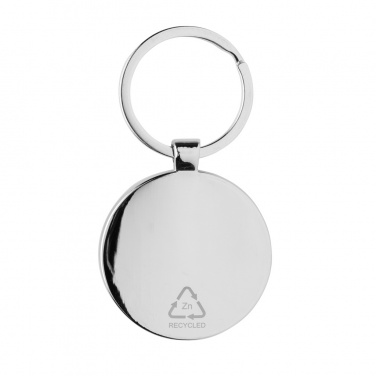Logotrade promotional item picture of: RCS recycled zinc alloy round keychain with bamboo