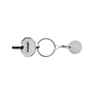 Logotrade advertising products photo of: RCS recycled zinc alloy radiator key keychain with coin