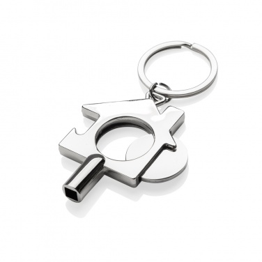 Logotrade business gift image of: RCS recycled zinc alloy 3 in 1 keychain