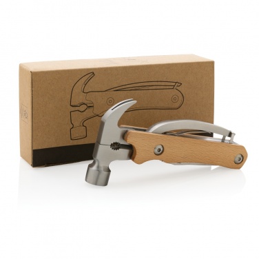 Logo trade advertising product photo of: Wooden multi-tool hammer
