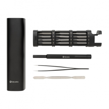 Logotrade advertising products photo of: Gear X RCS recycled aluminum precision screwdriver set 46 pc