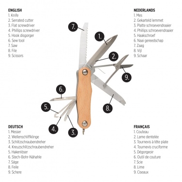 Logo trade promotional giveaways picture of: Wood pocket knife