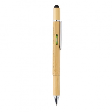 Logo trade promotional items image of: Bamboo 5-in-1 toolpen