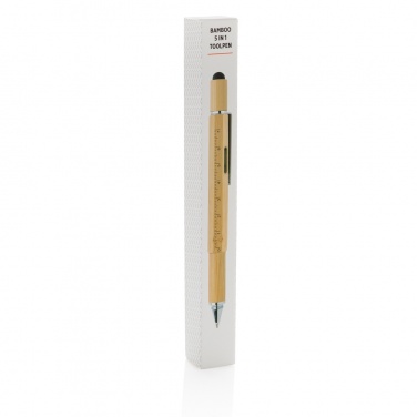 Logotrade promotional item image of: Bamboo 5-in-1 toolpen