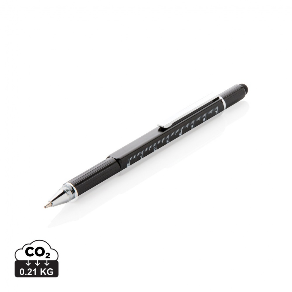Logo trade promotional items image of: 5-in-1 aluminium toolpen