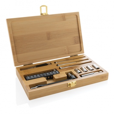 Logo trade corporate gifts image of: Carvine 21 pcs bamboo tool set