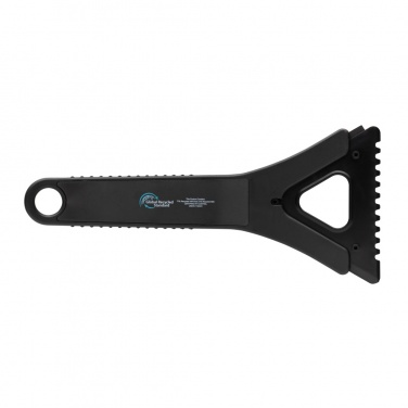 Logo trade business gifts image of: Polard RCS certified recycled plastic 3-in-1 ice scraper