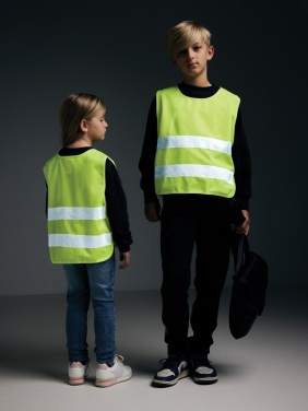 Logotrade promotional gift image of: GRS recycled PET high-visibility safety vest 7-12 years