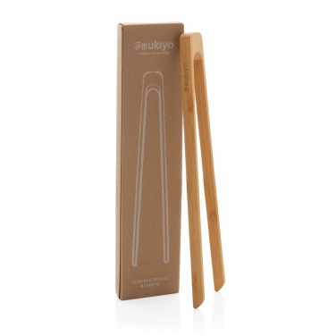 Logo trade promotional merchandise image of: Ukiyo bamboo serving tongs