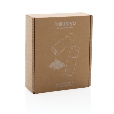 Logotrade advertising product image of: Ukiyo bamboo salt and pepper mill set
