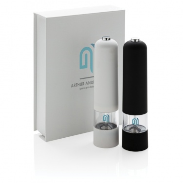 Logo trade promotional gifts picture of: Electric pepper and salt mill set