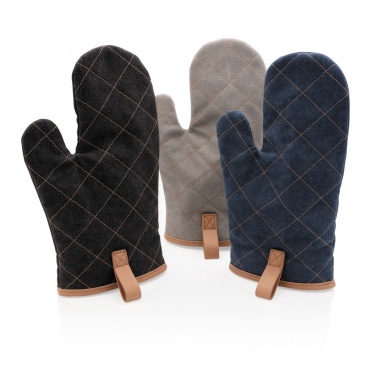 Logo trade promotional giveaway photo of: Deluxe canvas oven mitt