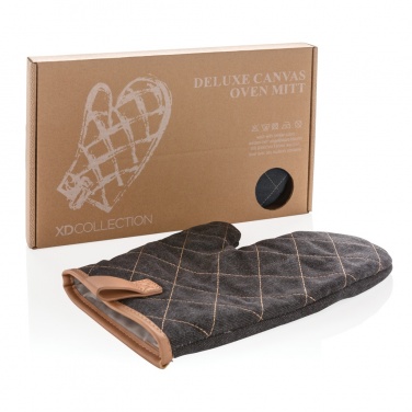 Logotrade promotional product picture of: Deluxe canvas oven mitt