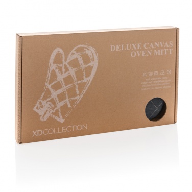 Logo trade promotional product photo of: Deluxe canvas oven mitt