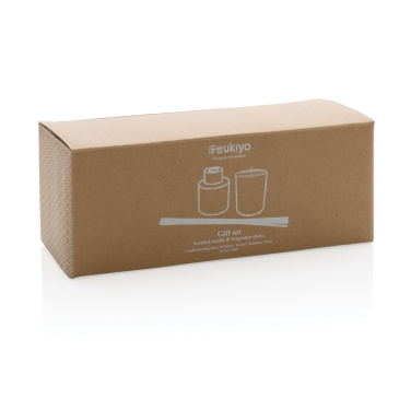 Logo trade promotional item photo of: Ukiyo candle and fragrance sticks gift set