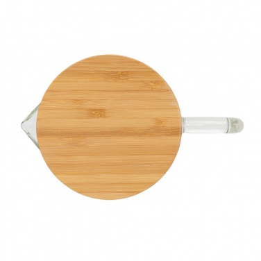 Logo trade promotional giveaways picture of: Ukiyo borosilicate glass carafe with bamboo lid 1.2L