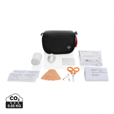 Logo trade promotional items image of: RCS recycled nubuck PU pouch first aid set mailable