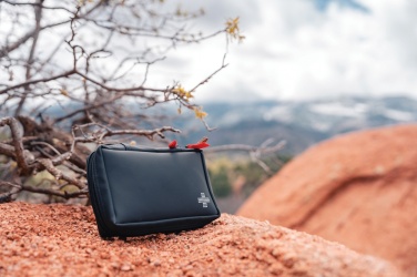 Logo trade promotional gift photo of: RCS recycled nubuck PU pouch  first aid set