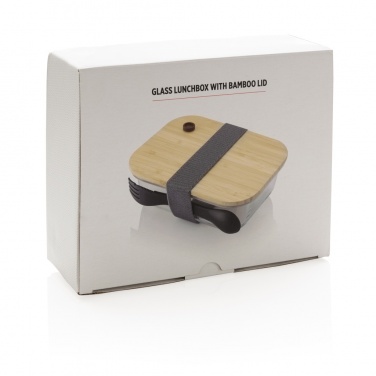 Logotrade promotional product image of: Glass lunchbox with bamboo lid