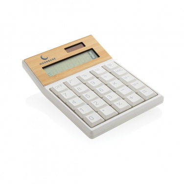 Logo trade promotional merchandise image of: Utah RCS recycled plastic and  bamboo calculator