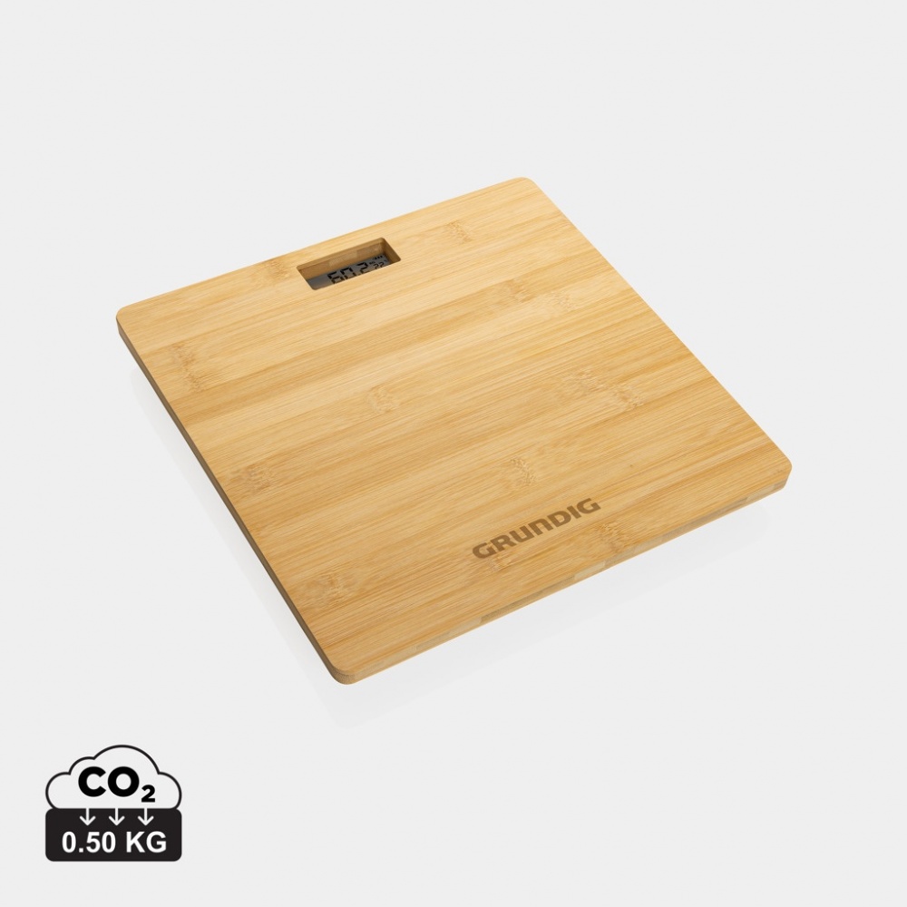 Logotrade promotional product picture of: Grundig Bamboo Digital Body Scale