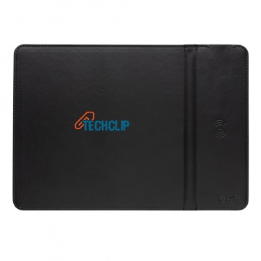 Logo trade promotional product photo of: Swiss Peak RCS recycled PU 10W wireless charging mousepad