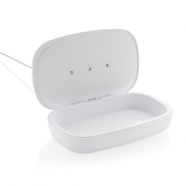 Logotrade promotional giveaway image of: UV-C steriliser box with 5W wireless charger