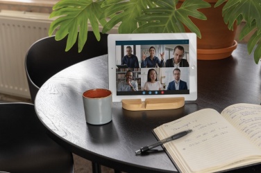 Logo trade corporate gifts picture of: Bamboo tablet and phone holder