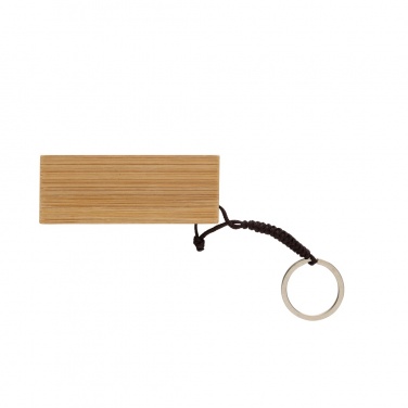 Logo trade promotional merchandise image of: Standkey bamboo keychain phone stand