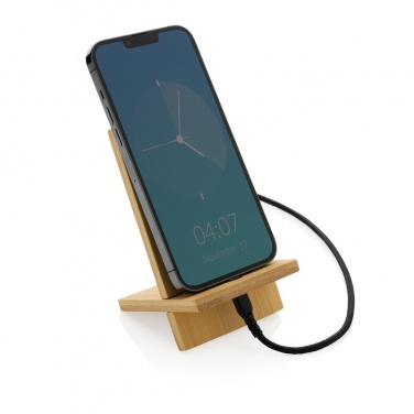 Logotrade promotional merchandise photo of: Bamboo phone stand in kraft box