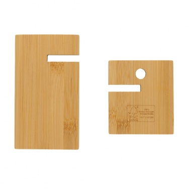 Logo trade business gift photo of: Bamboo phone stand in kraft box