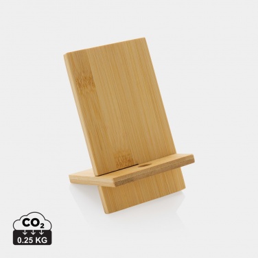 Logo trade business gifts image of: Bamboo phone stand in kraft box