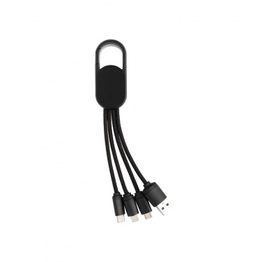 Logotrade advertising products photo of: 4-in-1 cable with carabiner clip
