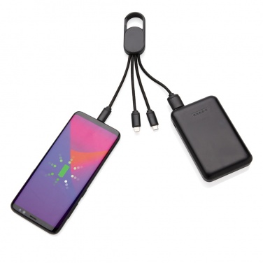 Logo trade promotional items picture of: 4-in-1 cable with carabiner clip