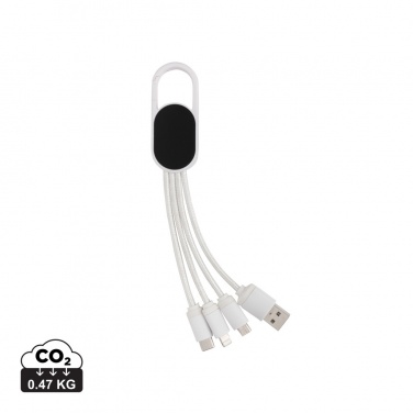 Logotrade promotional merchandise photo of: 4-in-1 cable with carabiner clip
