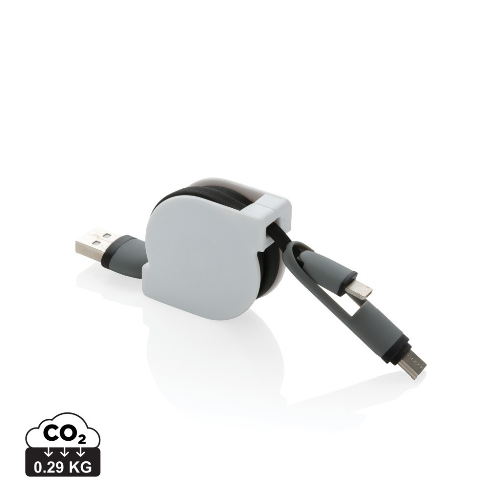 Logotrade promotional giveaway image of: 3-in-1 retractable cable