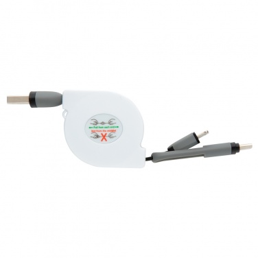 Logo trade promotional products picture of: 3-in-1 retractable cable
