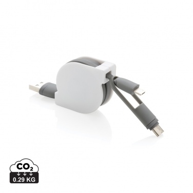 Logo trade promotional gifts picture of: 3-in-1 retractable cable