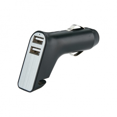 Logo trade promotional items picture of: Dual port car charger with belt cutter and hammer