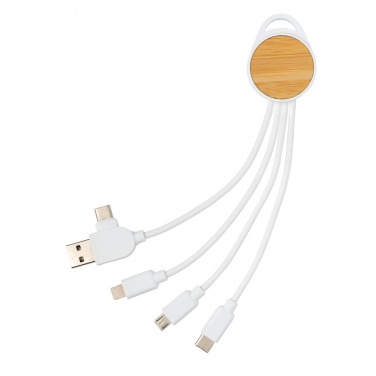 Logotrade corporate gift image of: RCS recycled plastic Ontario 6-in-1 round cable