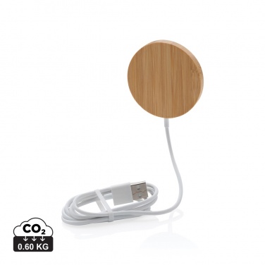 Logotrade promotional merchandise photo of: 10W bamboo magnetic wireless charger