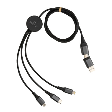 Logotrade promotional item image of: Terra RCS recycled aluminium 120cm 6-in-1 cable