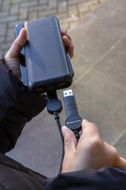 Logo trade promotional merchandise photo of: Oakland RCS recycled plastic 6-in-1 fast charging 45W cable