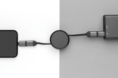 Logo trade promotional item photo of: Terra RCS recycled aluminium retractable 6 in 1 cable