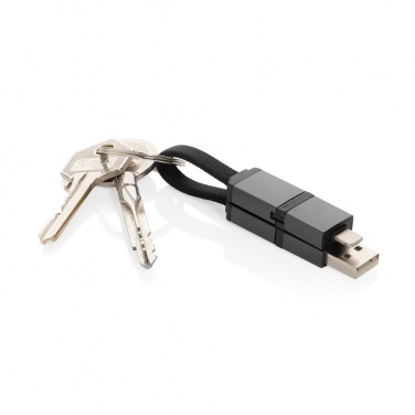 Logo trade corporate gifts picture of: Terra recycled aluminum 4 in 1 60W fast charging cable
