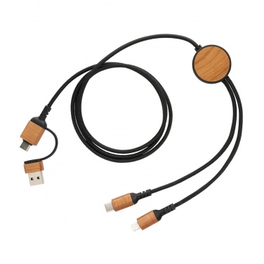 Logotrade promotional giveaway picture of: Ohio RCS certified recycled plastic 6-in-1 cable