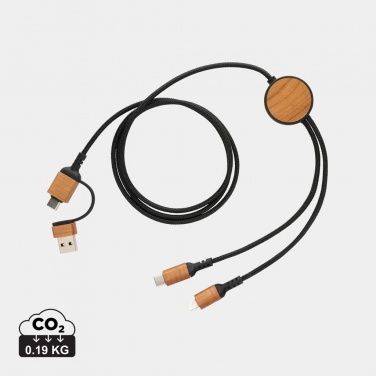 Logotrade promotional gifts photo of: Ohio RCS certified recycled plastic 6-in-1 cable